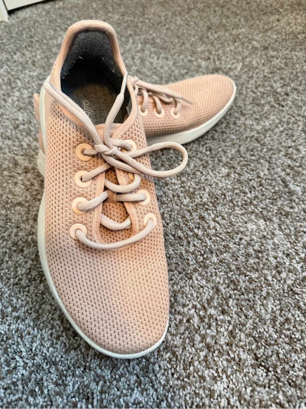 allbirds Peach Knit Lace-Up Sneaker